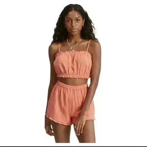 BILLABONG | Women's Rose Clay By The Beach Elastic Crop Top